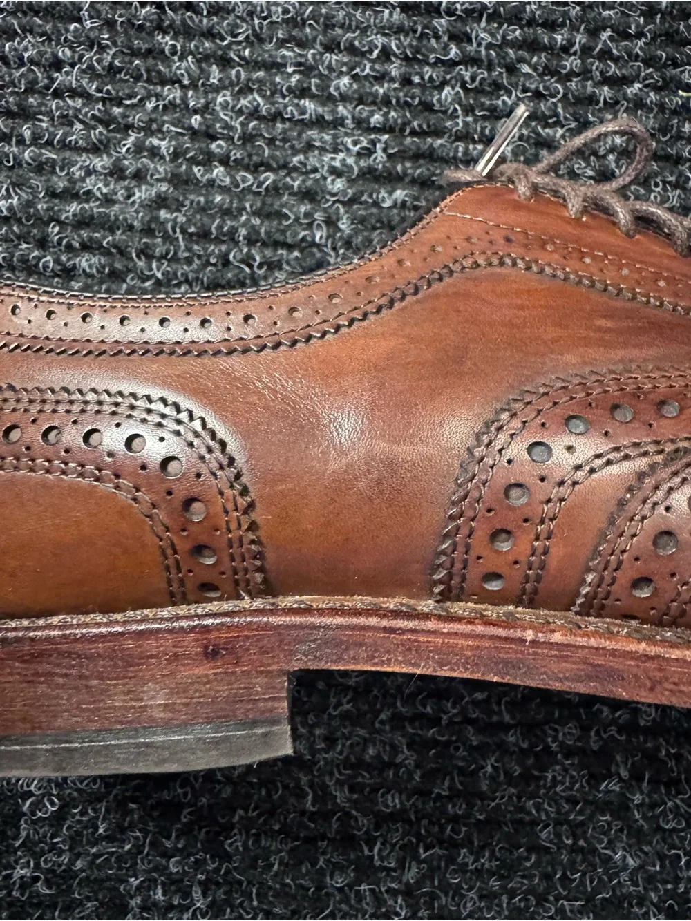 Allen Edmonds McAllister Wingtip Oxford Sz 11 2A Dark Chili Handcrafted In USA